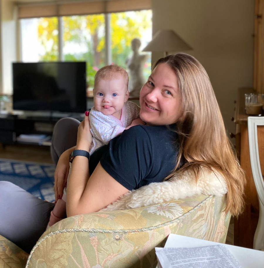 Parent playing with child