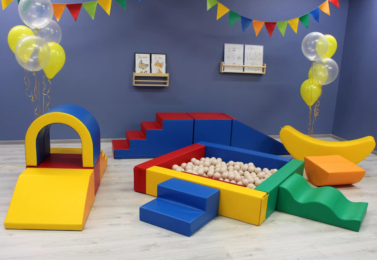 Mīksto rotaļu ballīšu komplekts