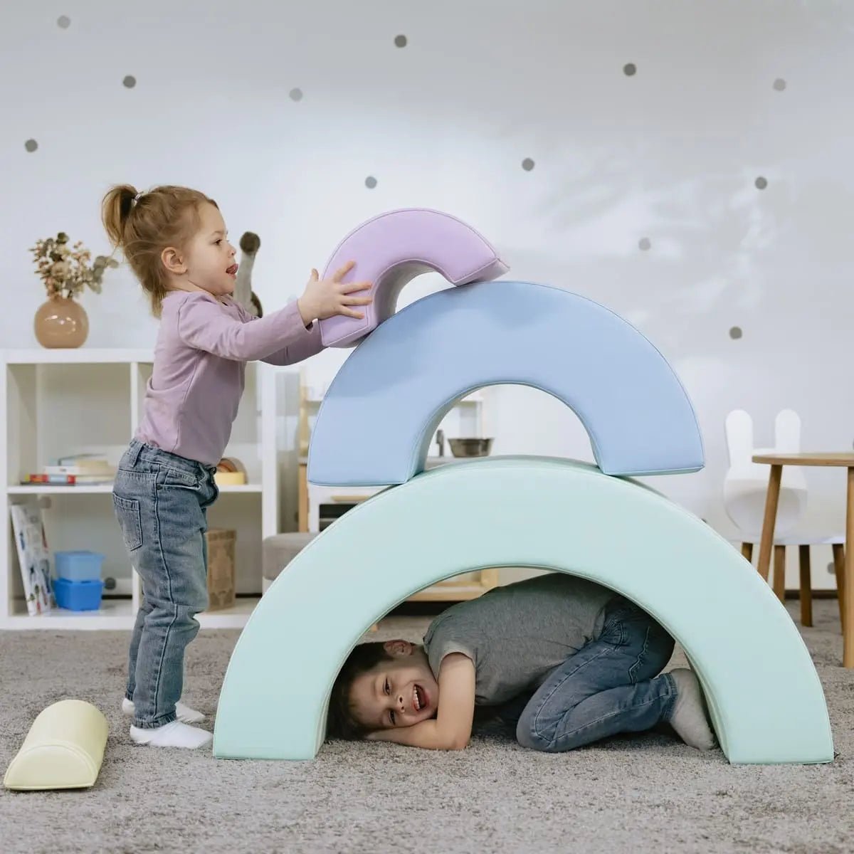 Montessori mīksto rotaļu komplekts - Varavīksne