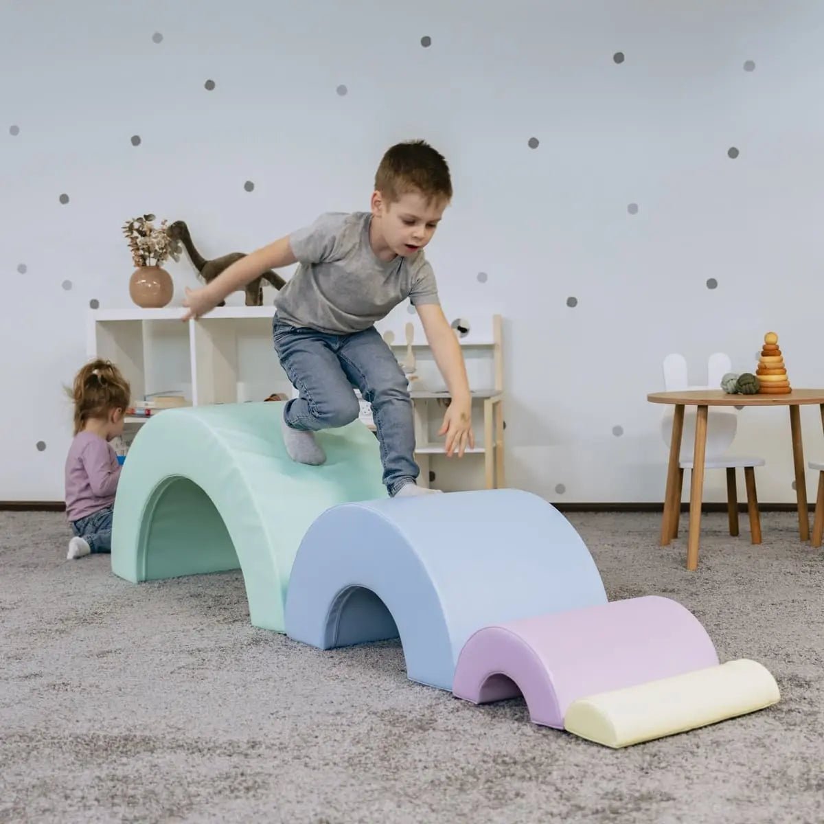 Montessori mīksto rotaļu komplekts - Varavīksne