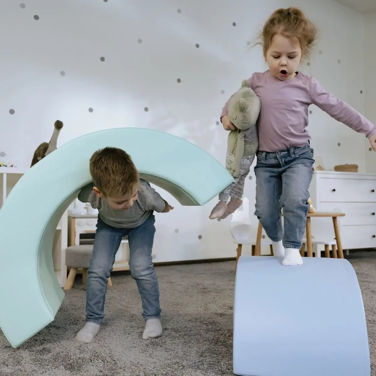 Montessori mīksto rotaļu komplekts - Varavīksne