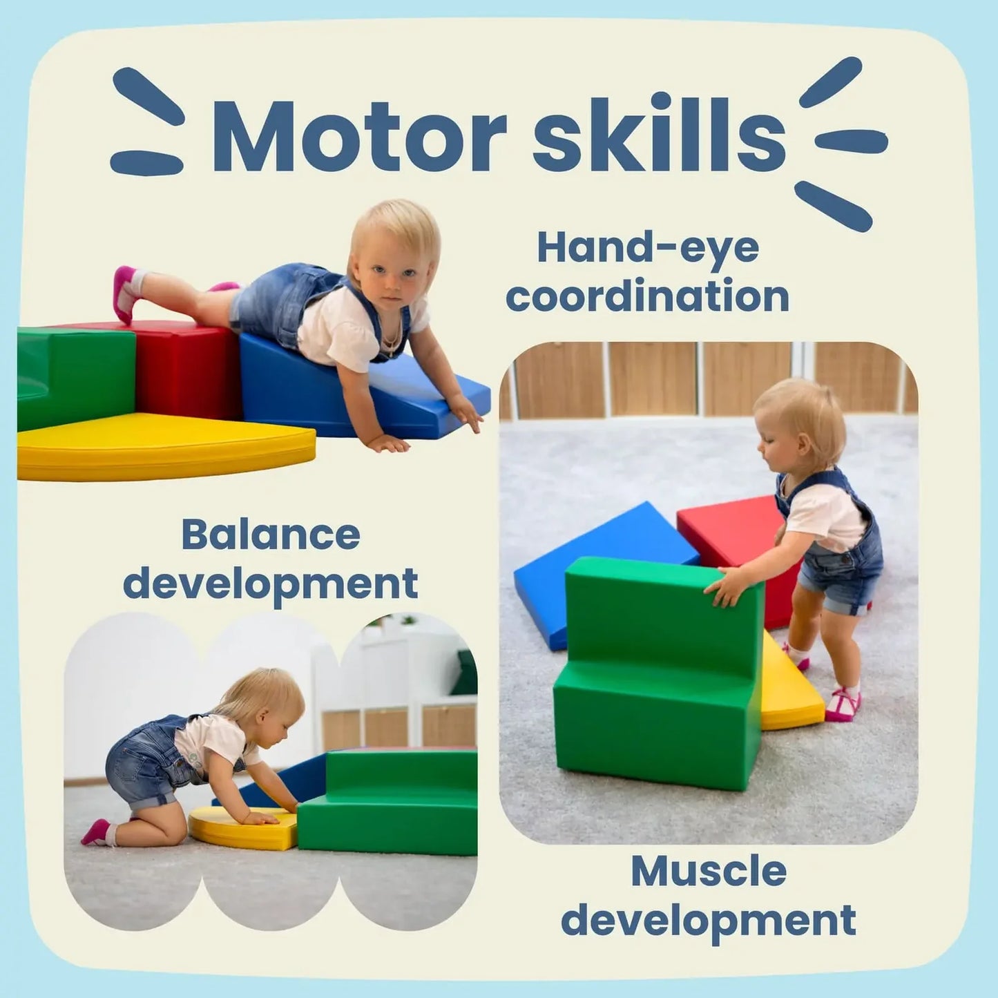 Montessori mīksto rotaļu komplekts - Varavīksne