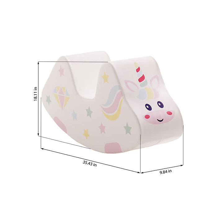 Unicorn foam rocking toy for toddlers measurements