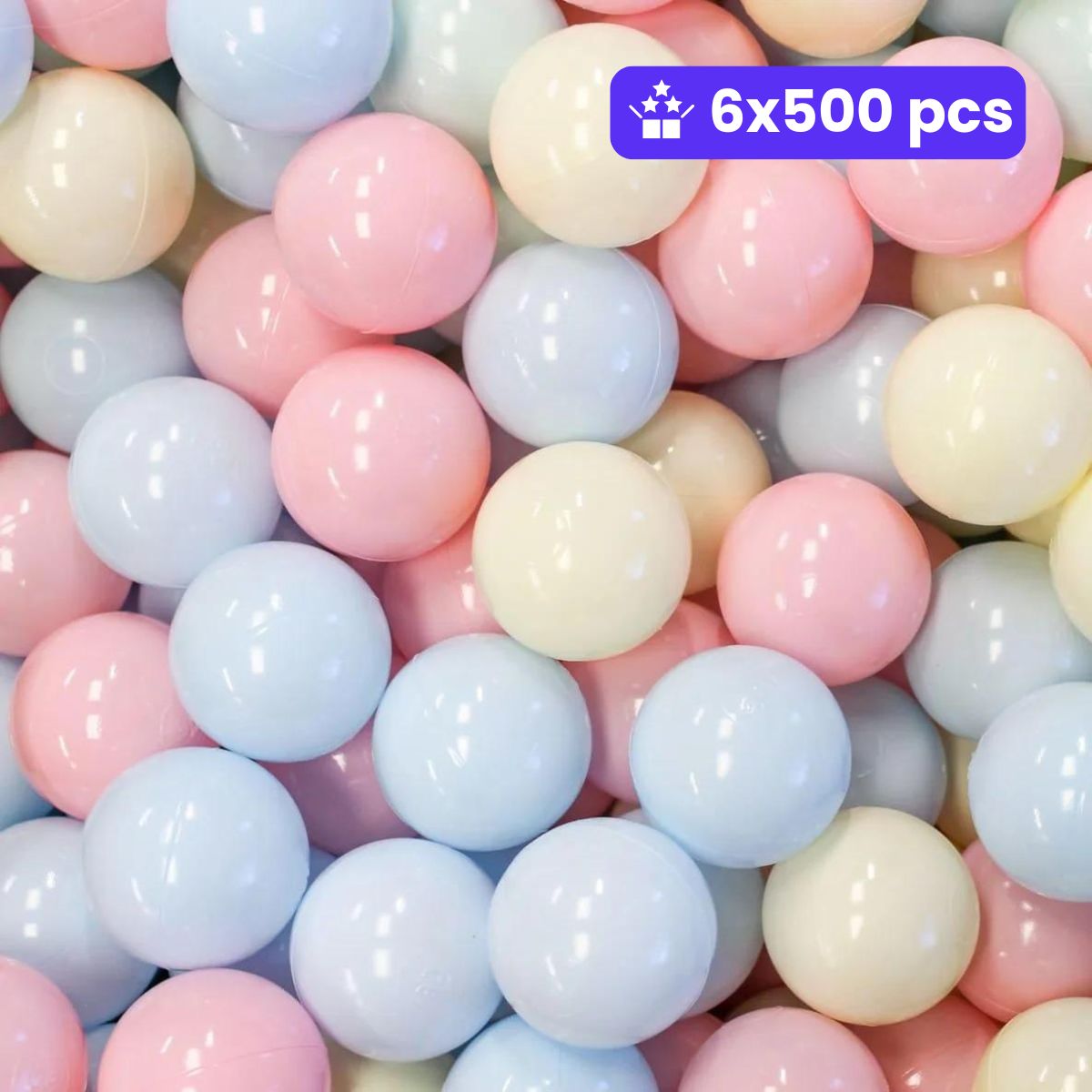 Ball Pit Balls (Large, 6x500pcs)