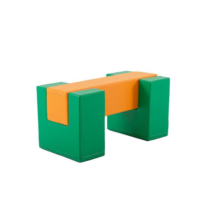 Green and orange IGLU soft play block set