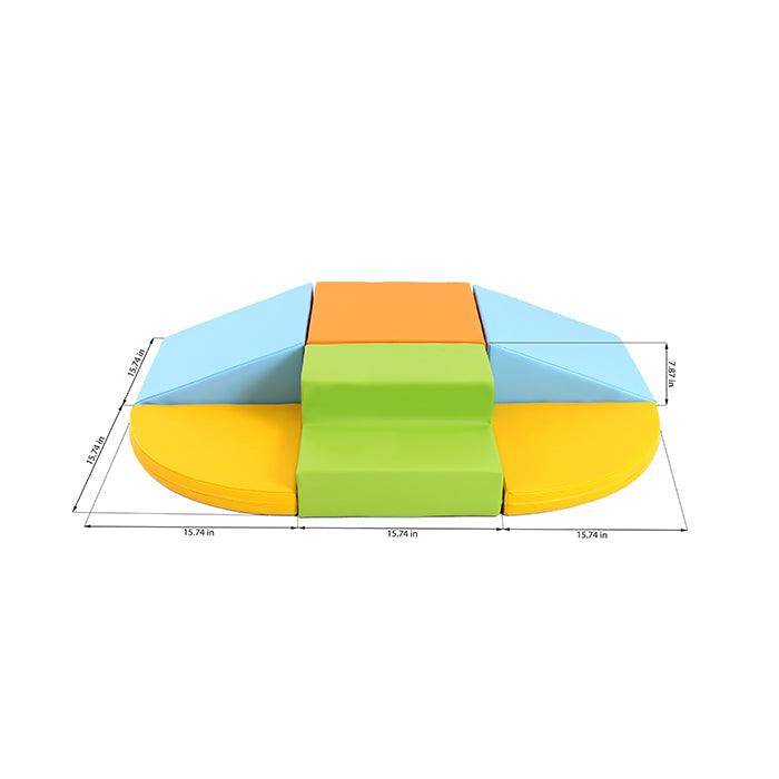 A set of Soft Play Set - Two Way Crawler blocks with measurements, perfect for discovering and crawling. The product is from the brand IGLU Soft Play.