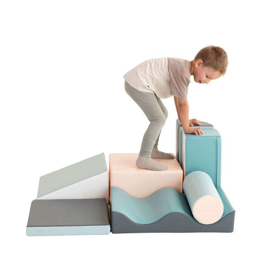 IGLU Soft Play Discoverer Set - 7 Blocs De Construction En Mousse, Motricité, Dès 1 An