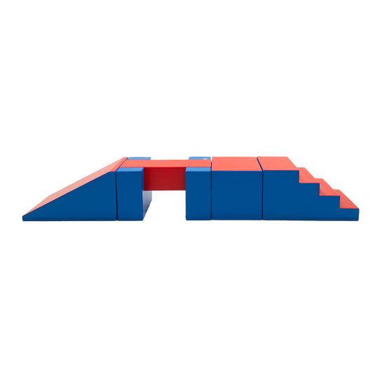 Mega Fun Slider x Balance Bridge x Mega Cube Bundle (blau/rot)