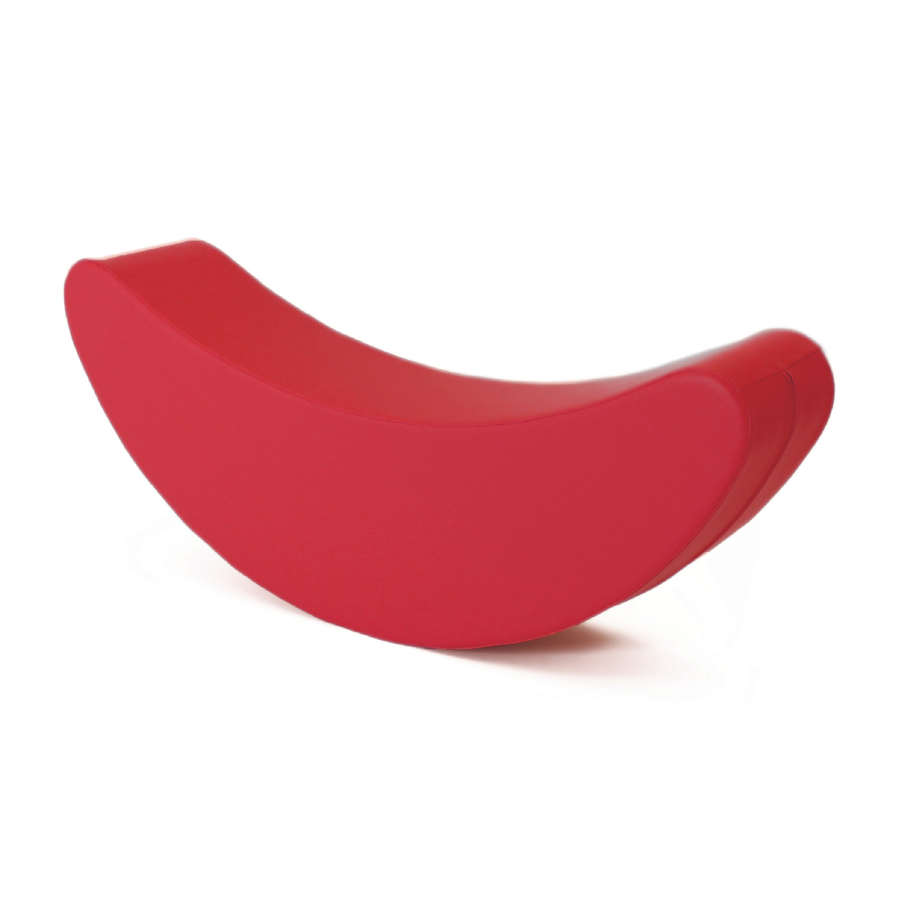 Bright red banana shaped rocking toy